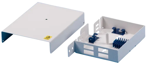 Fiberbox vägg Lightmate® 4xSC duplex inkl. fäste för 19" stativ