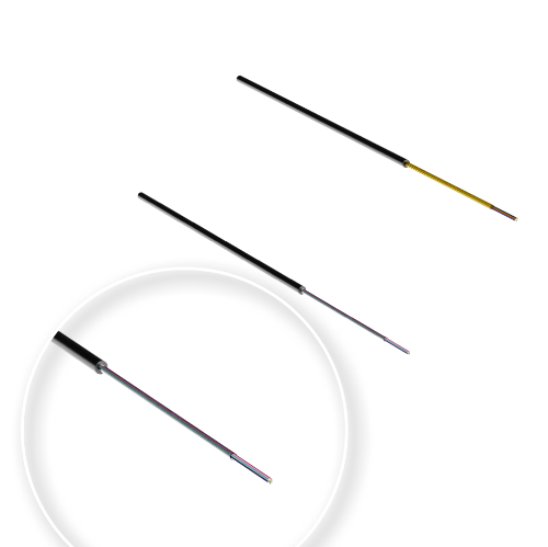 Fiberkabel GAHL 8F SM (1x8F) IN/UT G657A1 Ø 2,0mm (T2000m) Svart