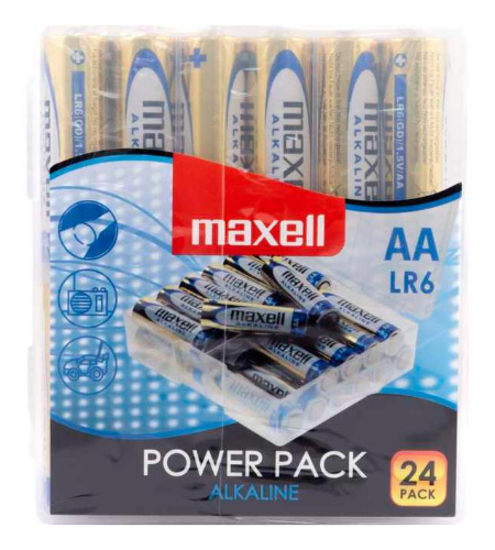 Batteri Maxell Power Pack Alkaline 1,5V, LR06 / AA (24-pack)