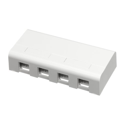 Montagebox för 4x Actassi S-One RJ45 Vit