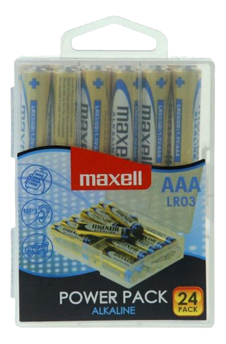 Batteri Maxell Power Pack Alkaline 1,5V, LR03 / AAA (24-pack)