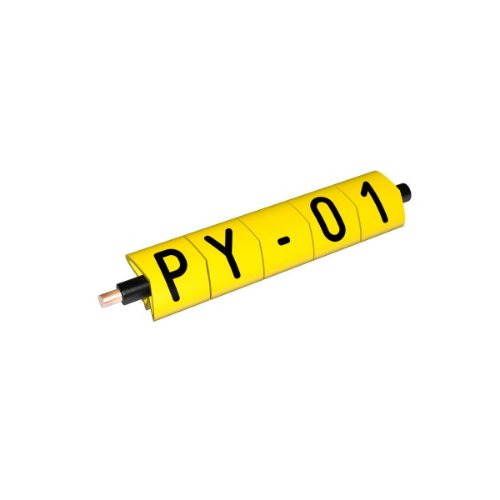 Ledningsmärkning PY-01 3mm (1-2mm) GUL, (200st/fp)